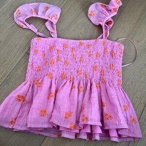 Altar'd State Pink and Orange Kids Blouse